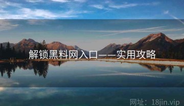 解锁黑料网入口——实用攻略