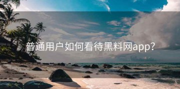 普通用户如何看待黑料网app？