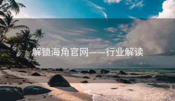 解锁海角官网——行业解读